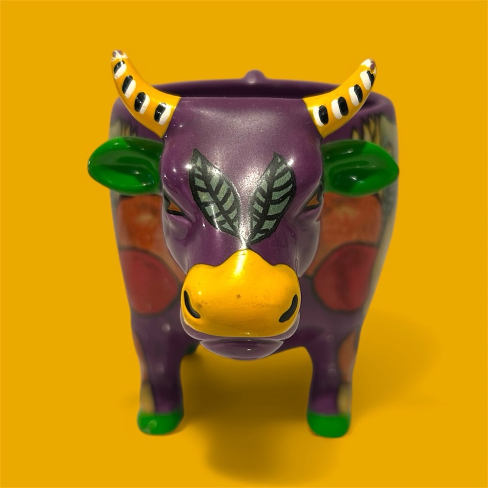 Colorful Ceramic Cow Planter